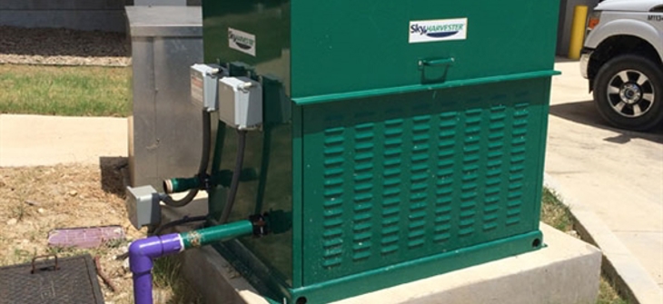 A rainwater harvesting control system.